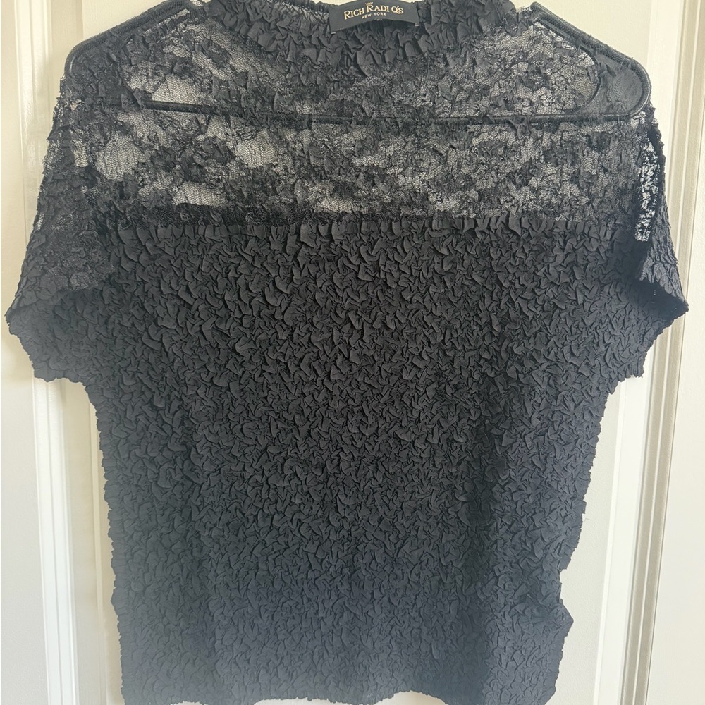 Elegant Black Lace Women's top by RIch Radi Q’s stretchy